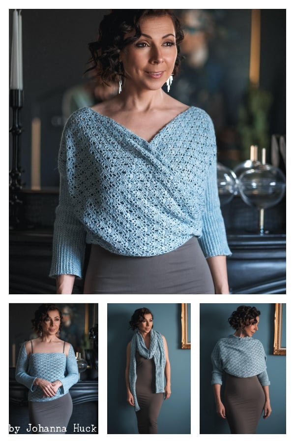 Embrasser Sweater Wrap Scarf Crochet Pattern