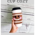 Gingerbread Man Cup Cozy Free Crochet Pattern