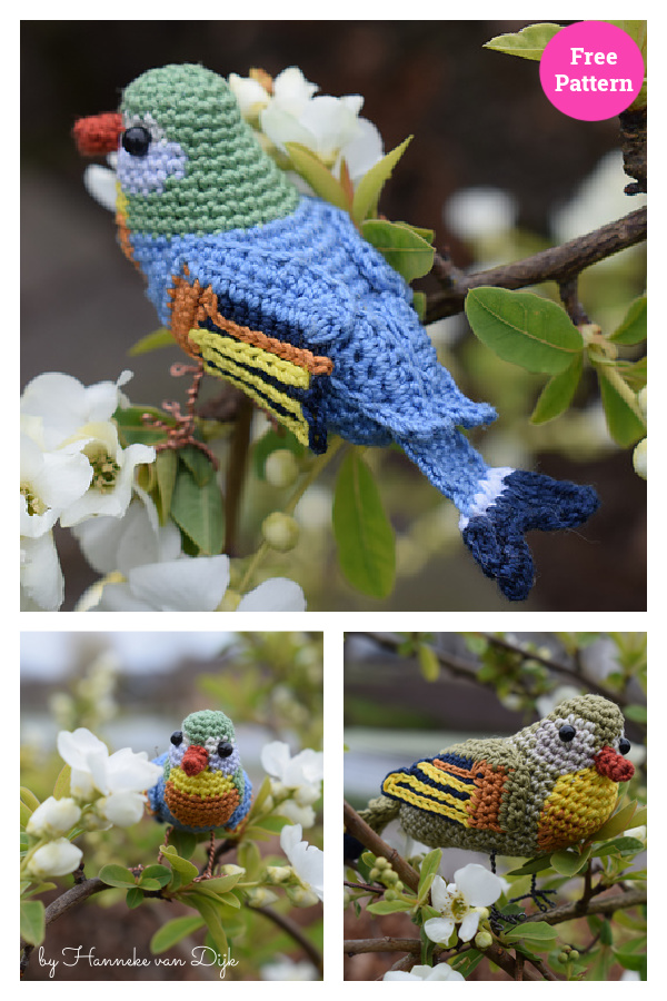 Japanese Nightingale Bird Free Crochet Pattern
