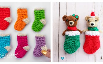 Mini Christmas Stocking Free Crochet Patterns