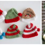 Mini Holiday Hats Free Crochet Pattern