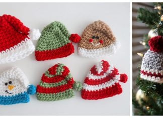 Mini Holiday Hats Free Crochet Pattern