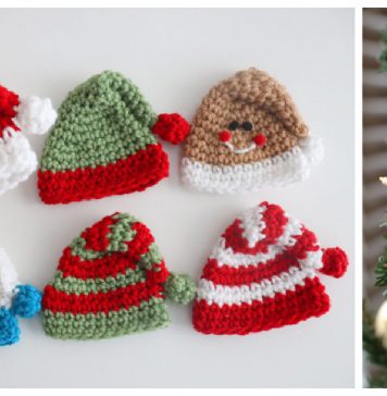 Mini Holiday Hats Free Crochet Pattern
