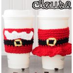 Mr and Mrs Santa Coffee Cup Cozies Free Crochet Pattern