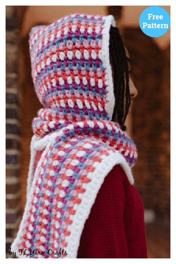 OMG Hooded Scarf Free Crochet Pattern