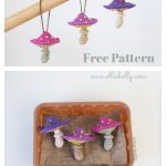 Poisonous Mushroom Ornament Free Crochet Pattern