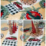 Red Christmas Truck Table Runner Free Crochet Pattern
