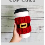 Santa Belt Cup Cozy Free Crochet Pattern