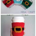 Santa Claus Cup Cozy Free Crochet Pattern