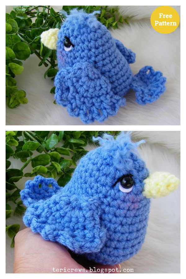 Simply Cute Blue Bird Free Crochet Pattern
