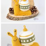 Snail Christmas Bauble Free Crochet Pattern