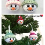 Snowman Christmas Baubles Free Crochet Pattern