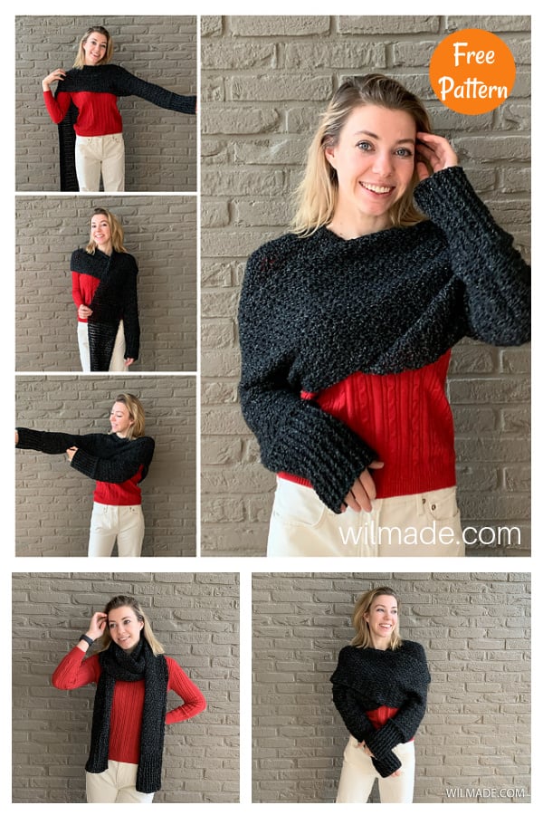 Sweater Scarf Free Crochet Pattern