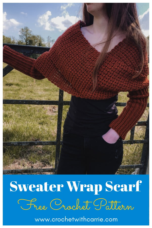 Sweater Wrap Scarf Free Crochet Pattern
