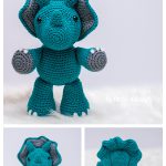 Tanner the Triceratops Dinosaur Amigurumi Free Crochet Pattern