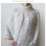 Vertical Eyelet Poncho Crochet Pattern