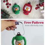 Vintage Camping Lantern Christmas Ornament Free Crochet Pattern