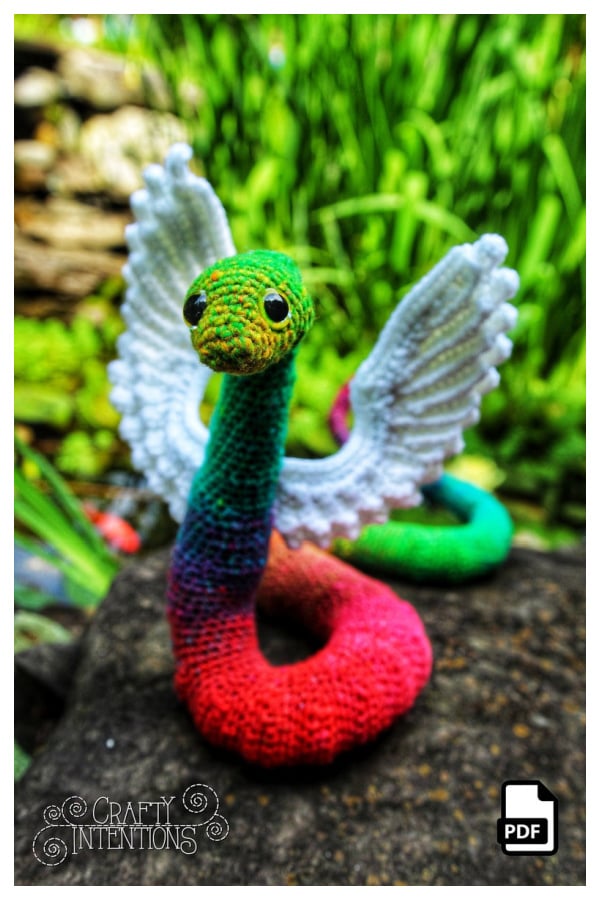 Winged Snake Amigurumi Crochet Pattern