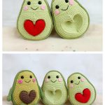 Amigurumi Avocado with Heart Seed Crochet Pattern