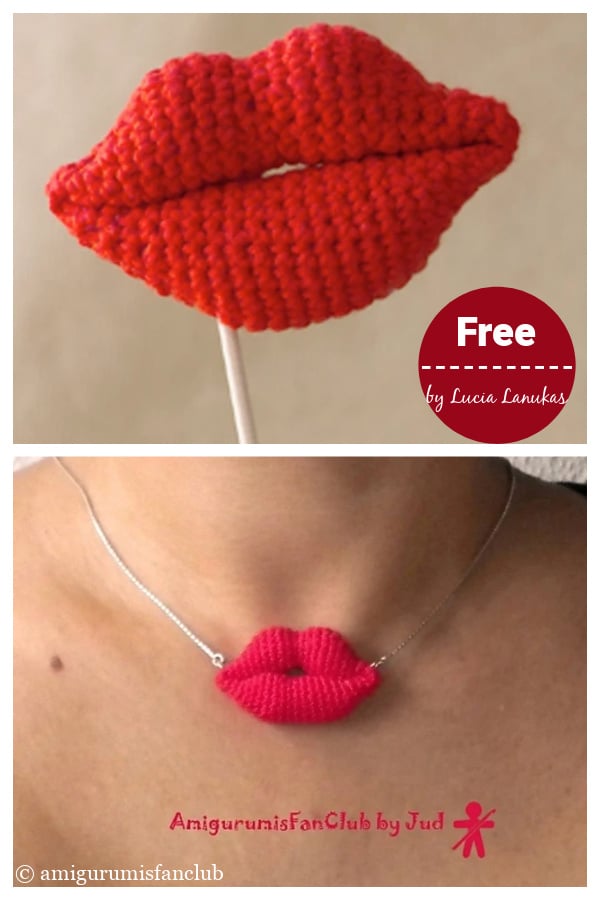 Amigurumi Lips Free Crochet Pattern