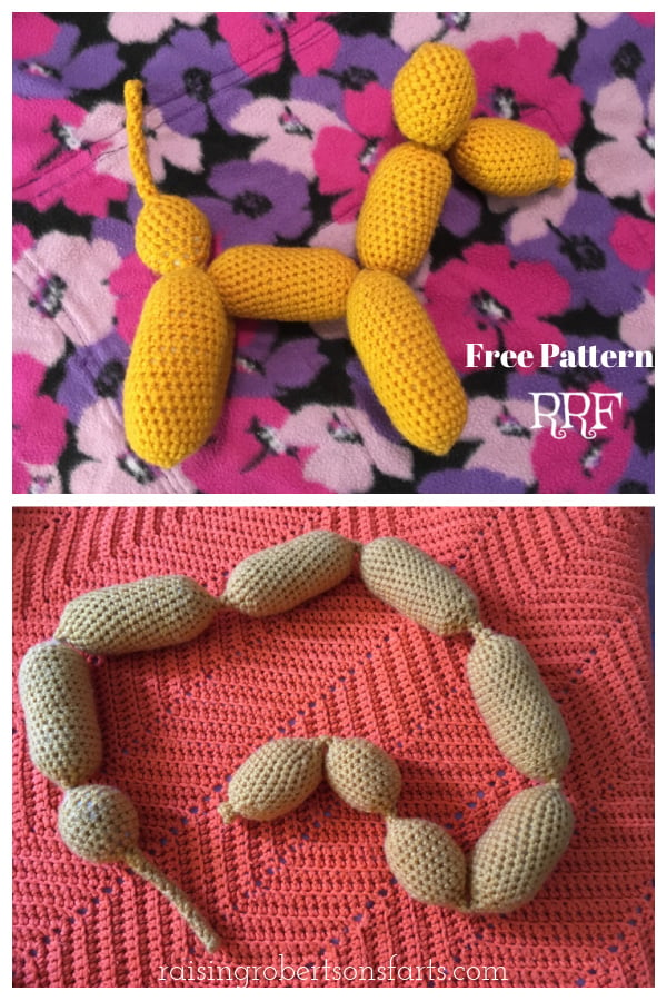 Barking Balloon Dog Free Crochet Pattern