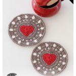 Bright Heart Coasters Free Crochet Pattern