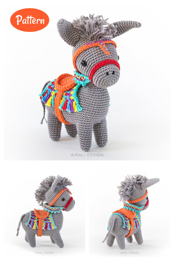 Donkey Amigurumi Crochet Pattern 
