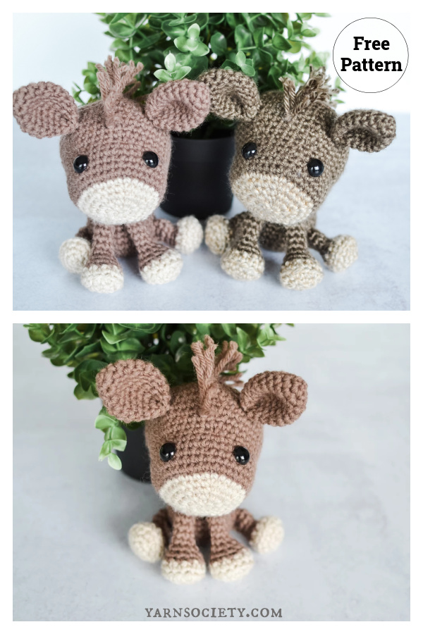 Duo The Donkey Amigurumi Free Crochet Pattern
