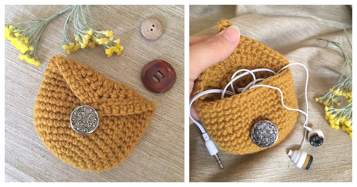 Peacock Coin Purse Knitting Pattern