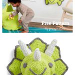 Faux Taxidermy Triceratops Free Crochet Pattern