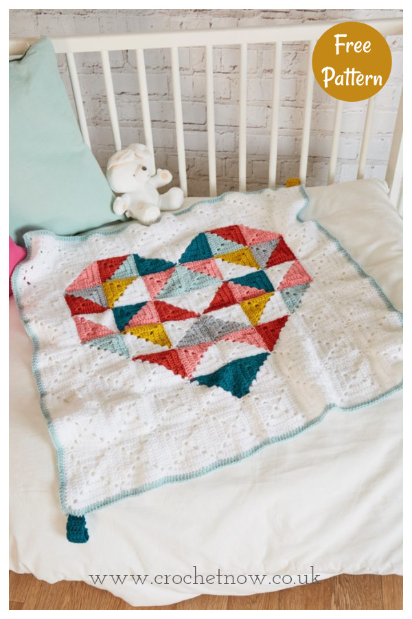 Geometric Blanket Free Crochet Pattern