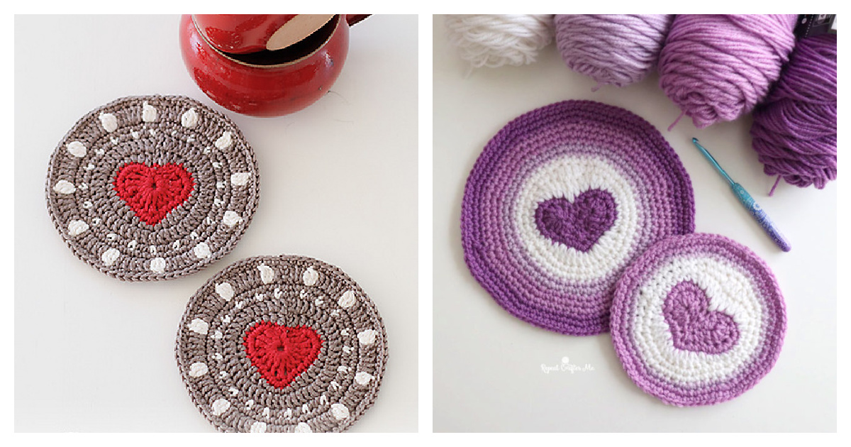 Heart in a Circle Free Crochet Pattern and Video Tutorial