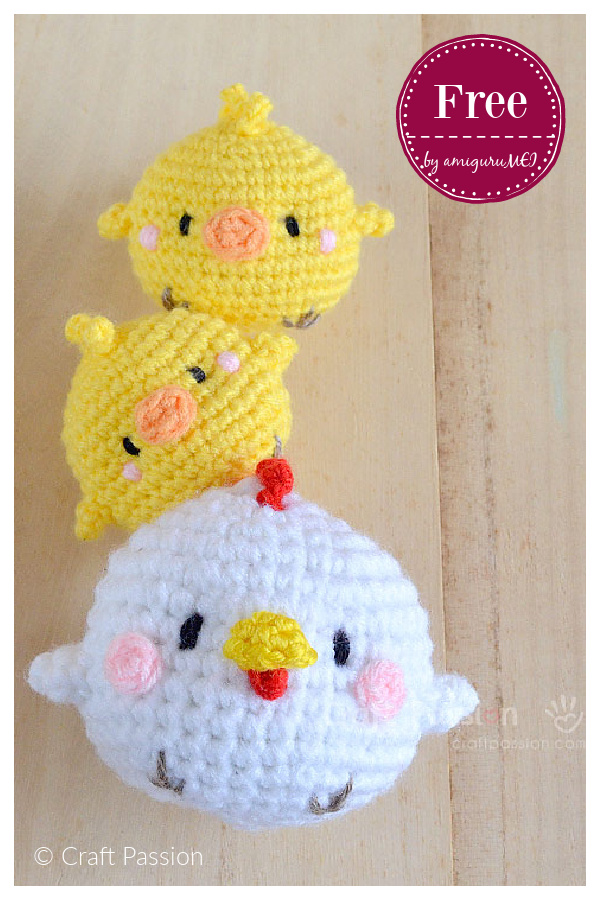 Hen & Chicks Amigurumi Free Crochet Pattern