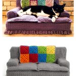 Kitty Cat Couch Free Crochet Pattern and Video Tutorial