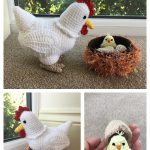 Laying Hen with Chick Crochet Pattern