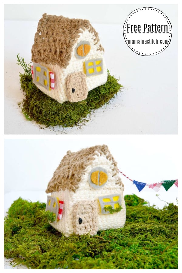 Little Thatch Roof House Free Crochet Pattern