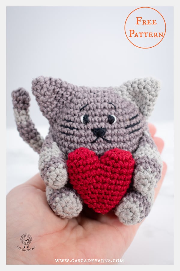 Love Cat Amigurumi Free Crochet Pattern