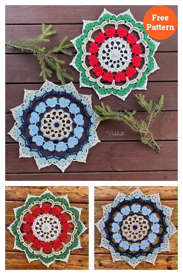 Mistletoe Mandala Free Crochet Pattern
