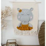 Nursery Hippo Wall Hanging Crochet Pattern