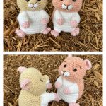 Peachfuzz and Butter Hamsters Free Crochet Pattern