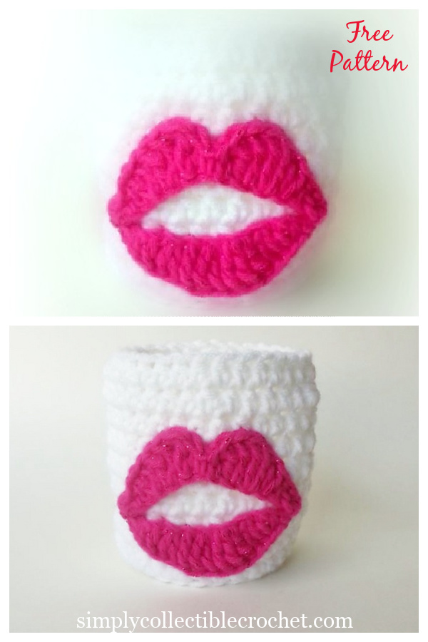 Perfect Lips Applique Free Crochet Pattern