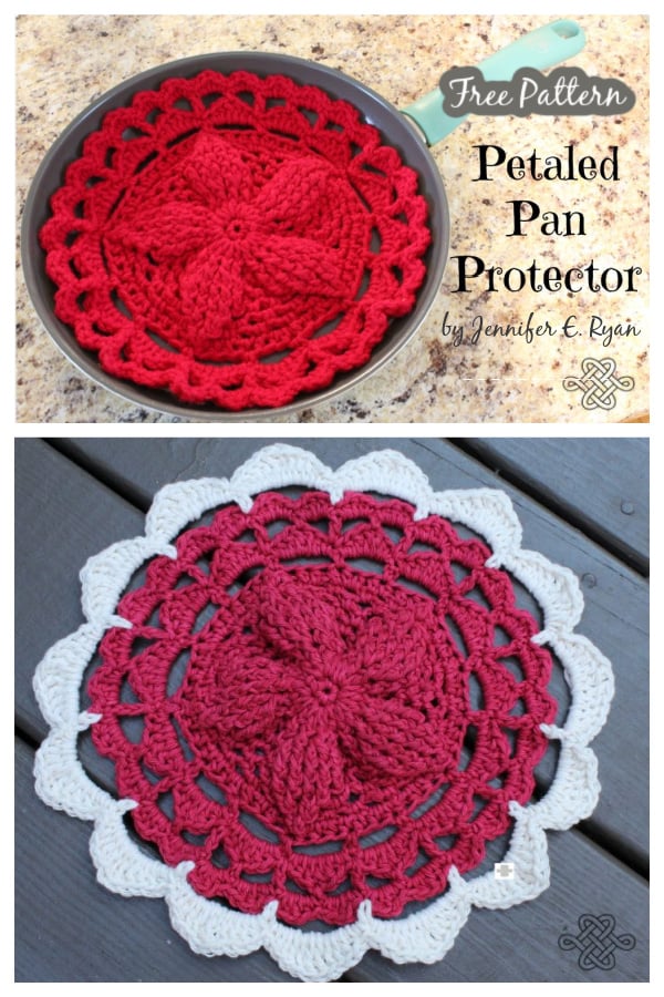 Petaled Pan Protectors Free Crochet Pattern 