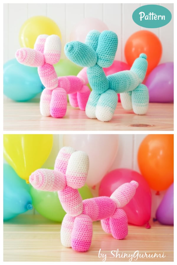 Puppy Balloon Animal Crochet Pattern