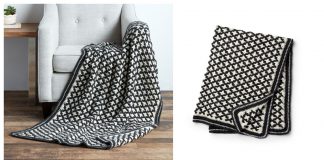 Reversible Geometric Blanket Free Crochet Pattern