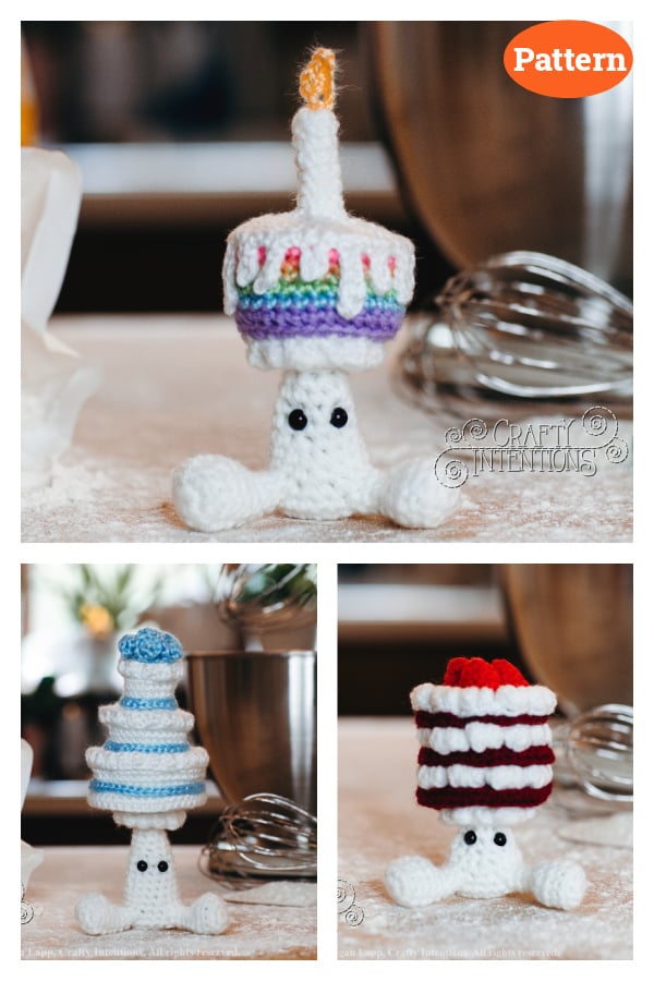 Sugarshrooms Cakes Crochet Pattern