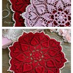 Sweetheart Soiree Hearts Around Doily Free Crochet Pattern