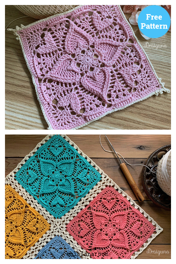 Sweetheart Square Doily Free Pattern