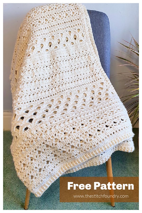 Textured Sampler Blanket Free Crochet Pattern