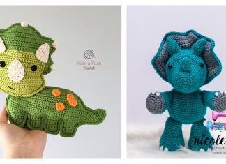 Triceratop Dinosaur Amigurumi Crochet Patterns