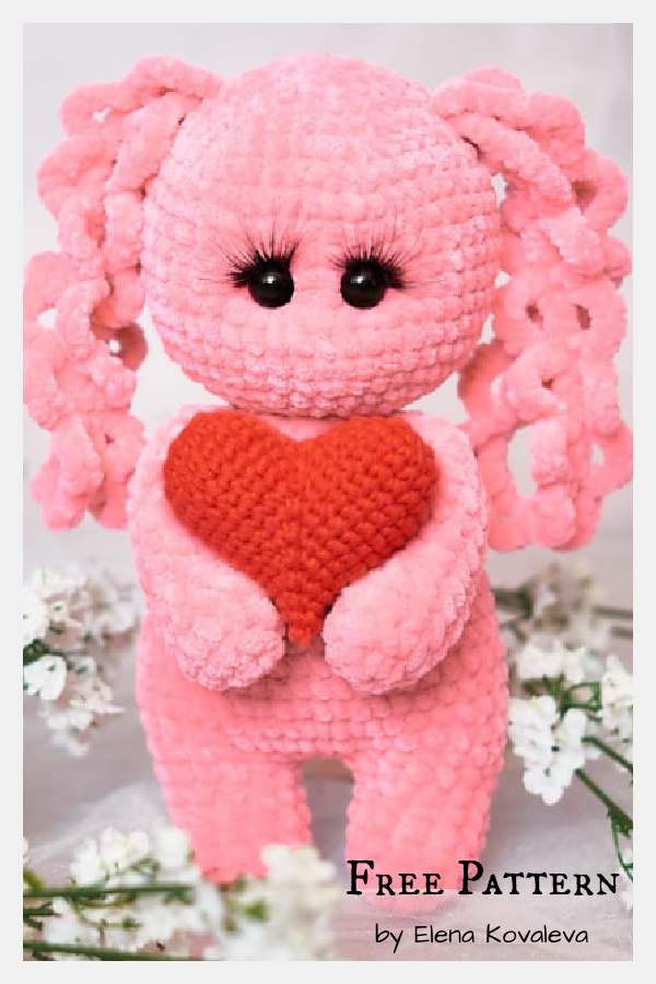Valentin Bunny Free Crochet Pattern